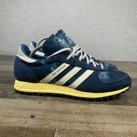 Adidas Men’s Size 10.5 TRX Vintage Parley Athletic Sneakers Bleached Crew Navy - Picture 1 of 10